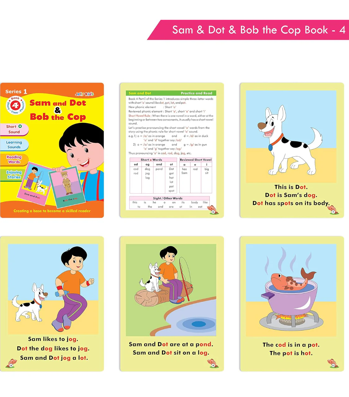 KTC00247 - Jolly Kids Story Time Phonics Book - Sam And Dot & Bob The Cop (Short 'o' Sound)