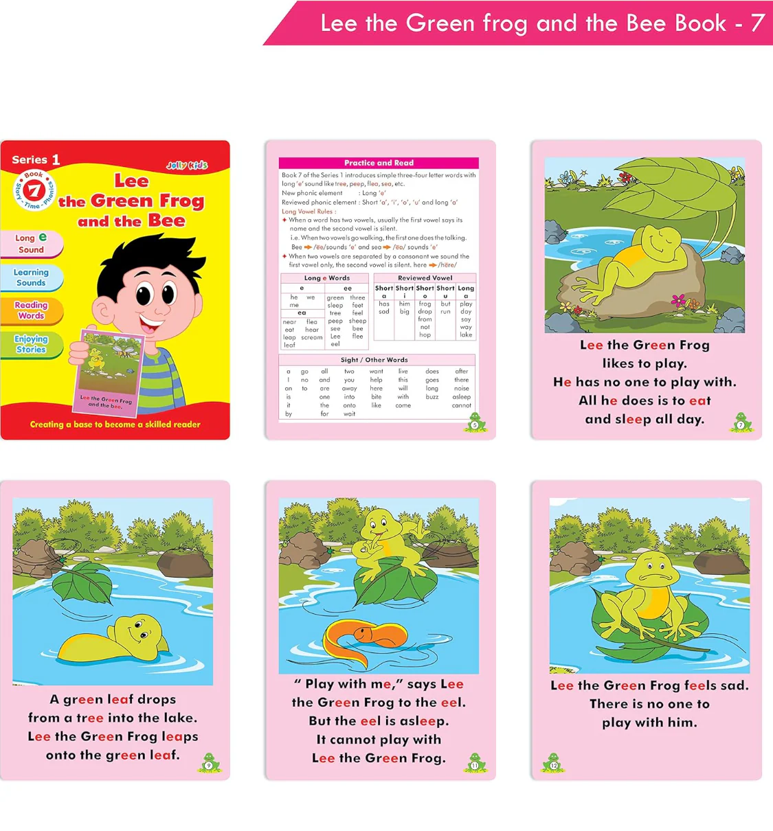 KTC00250 - Jolly Kids Story Time Phonics Book - Lee The Green Frog And The Bee (Long 'e' Sound)