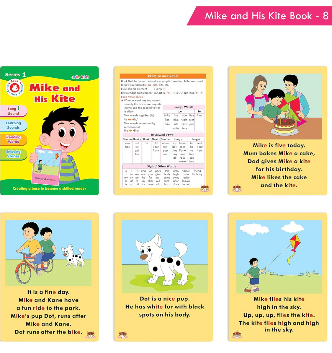 KTC00251 - Jolly Kids Story Time Phonics Book - Mike And His Kite (Long 'i' Sound)