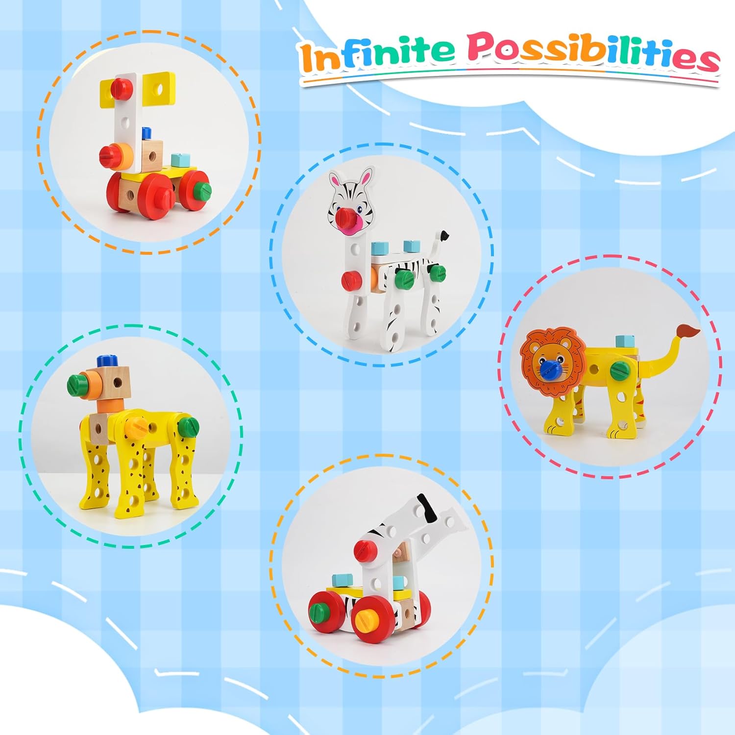 KTC01265 - Wooden Animal Assemble Toolbox - 5